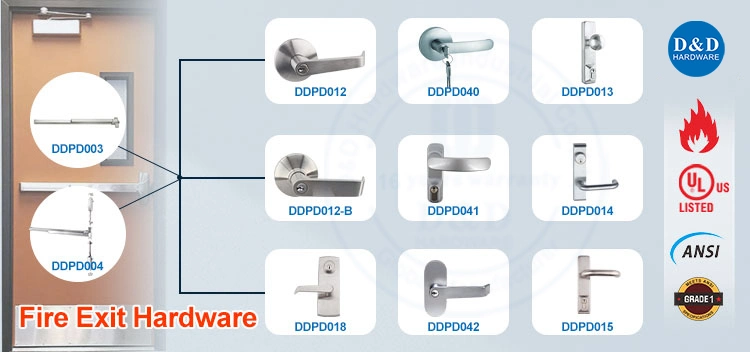 ANSI UL Listed Panic Lock Bar Stainless Steel Fire Rated Hardware Lock Length Rod Commercial Panic Exit Device Door Lock Fire Exit Rim Hardware Push Panic Bar