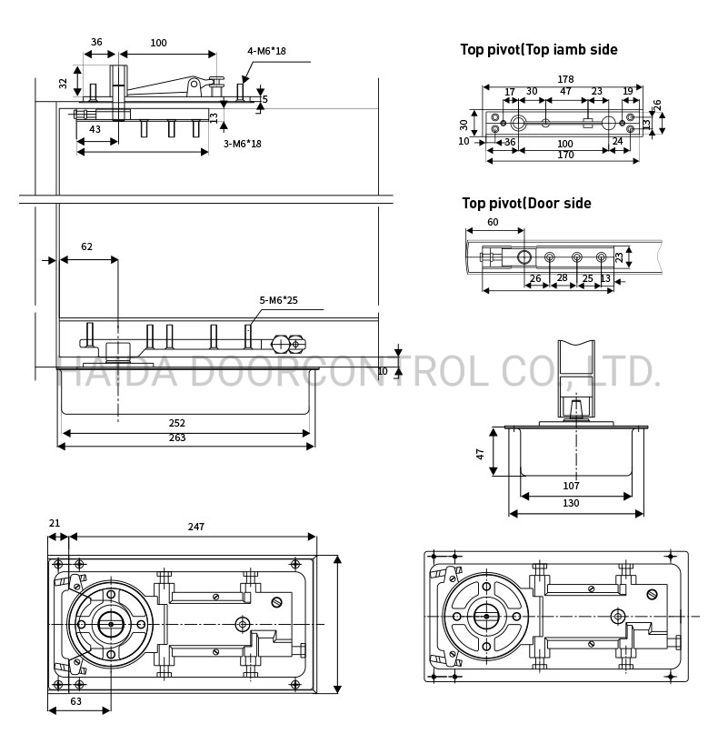 Korea Design Economic Type Floor Spring K-6000