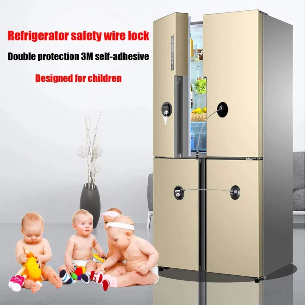 Wholesale Baby Safety Fridge Locks Zinc Alloy Sliding Door Refrigerator Lock with Key