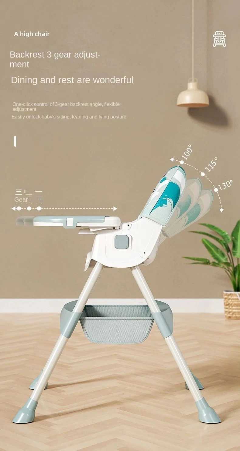 Latest Children Furniture with Rocker and Wheels Safety Child Feeding Dining Chair