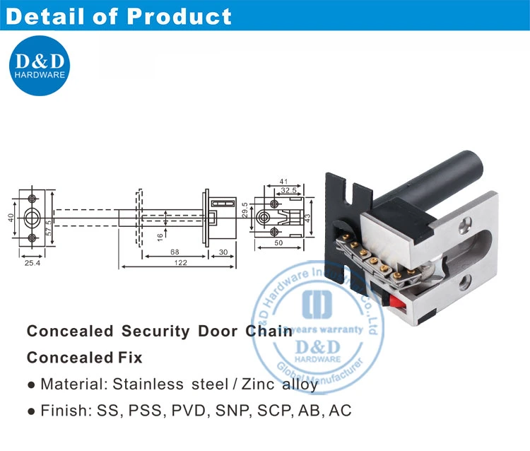 Stainless Steel Zinc Alloy Casting Door Security Chain