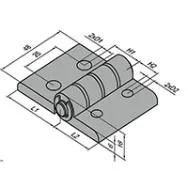 T Slot Industrial Anodizing Aluminum Alloy Profile Accessories Hardware Nylon Plastic Adjustable Door/Window Hinge