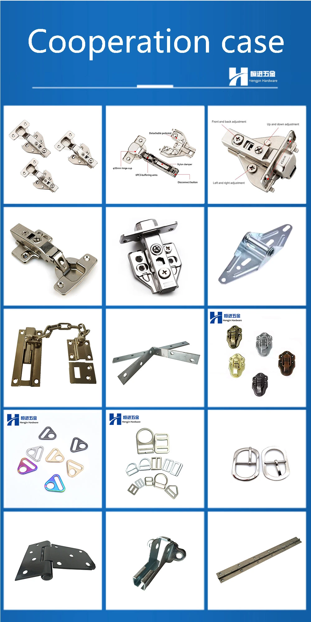 OEM Customized Aluminum Alloy Door and Window Casement Hinge