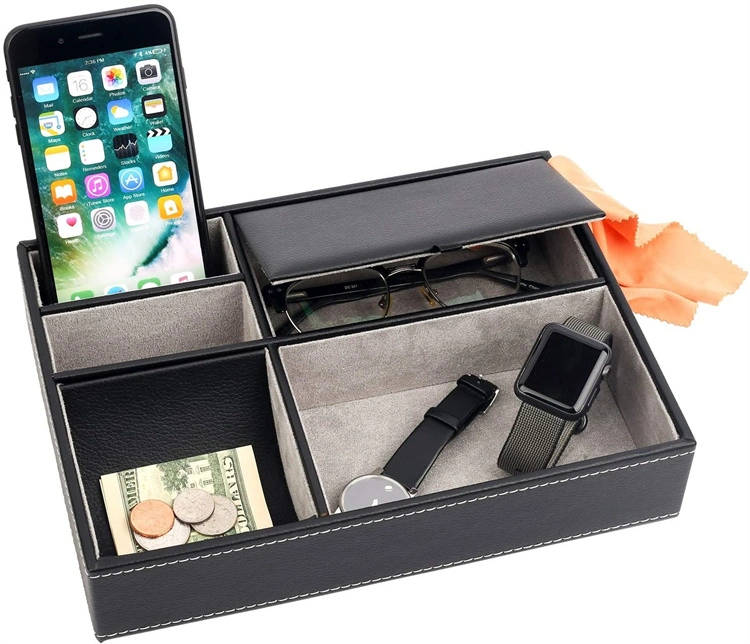 Desk Top Accessories Watch Key Phone Organizer Set Paper Tray Storage Box