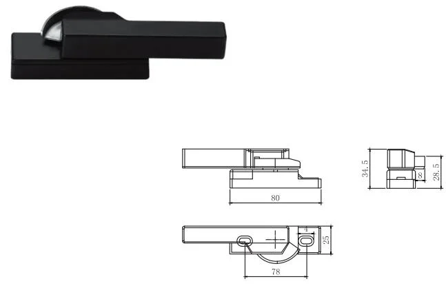 Window Hardware Accessories Moon Shaped Lock / Crescent Lock (261045)