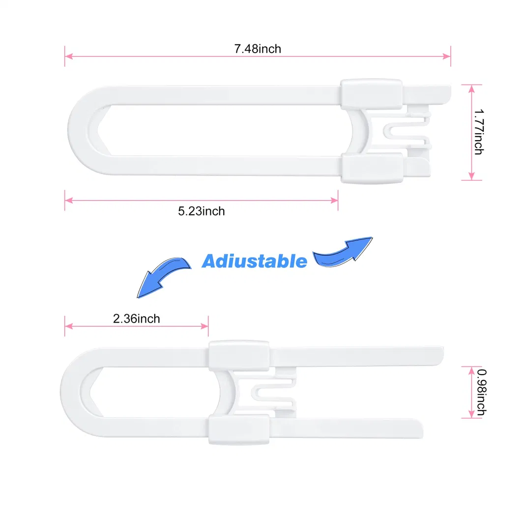 U Shape Baby Locks Adjustable Child Safety Locks Childproof Latches Lock