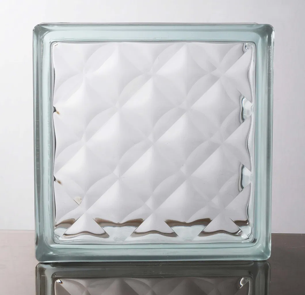 New Transparent Decorative 190*190*80mm Glass Block Crystal Glass Bricks Hollow Glass Block