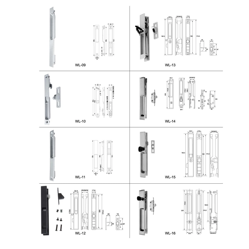 Keyless Sliding Zinc Alloy Plastic Aluminium Window Latch (WL-10)