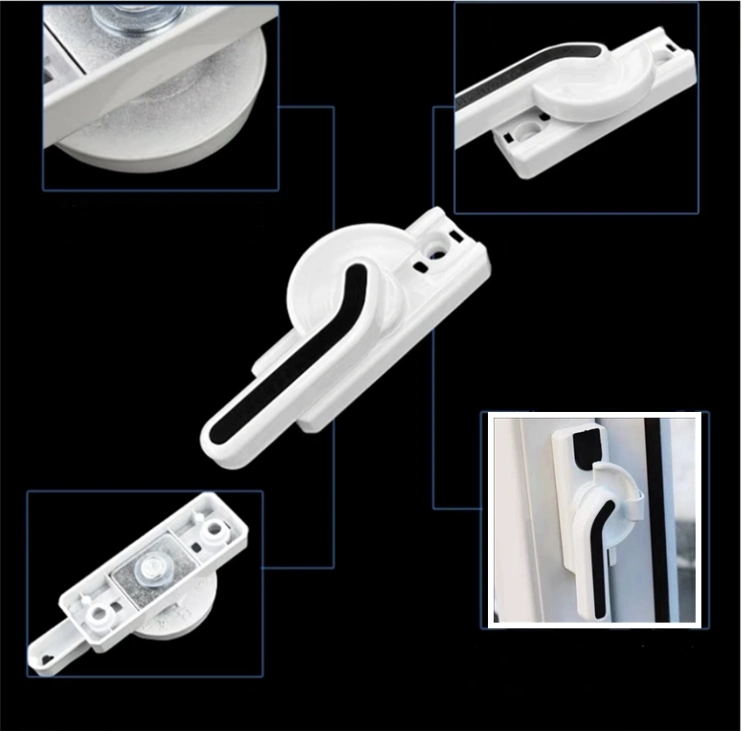 Nisen Cl01-L/R UPVC Window Door Hardware Crescent Lock for Sliding Window Aluminium Sliding Window Small Lock Moon Shaped Lock