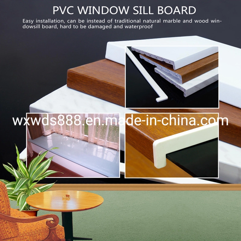 China Golden Supplier High Quality PVC Plastic Windowsill Board and End Cap for Window