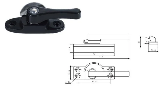 Window Hardware Accessories Moon Shaped Lock / Crescent Lock (261025)