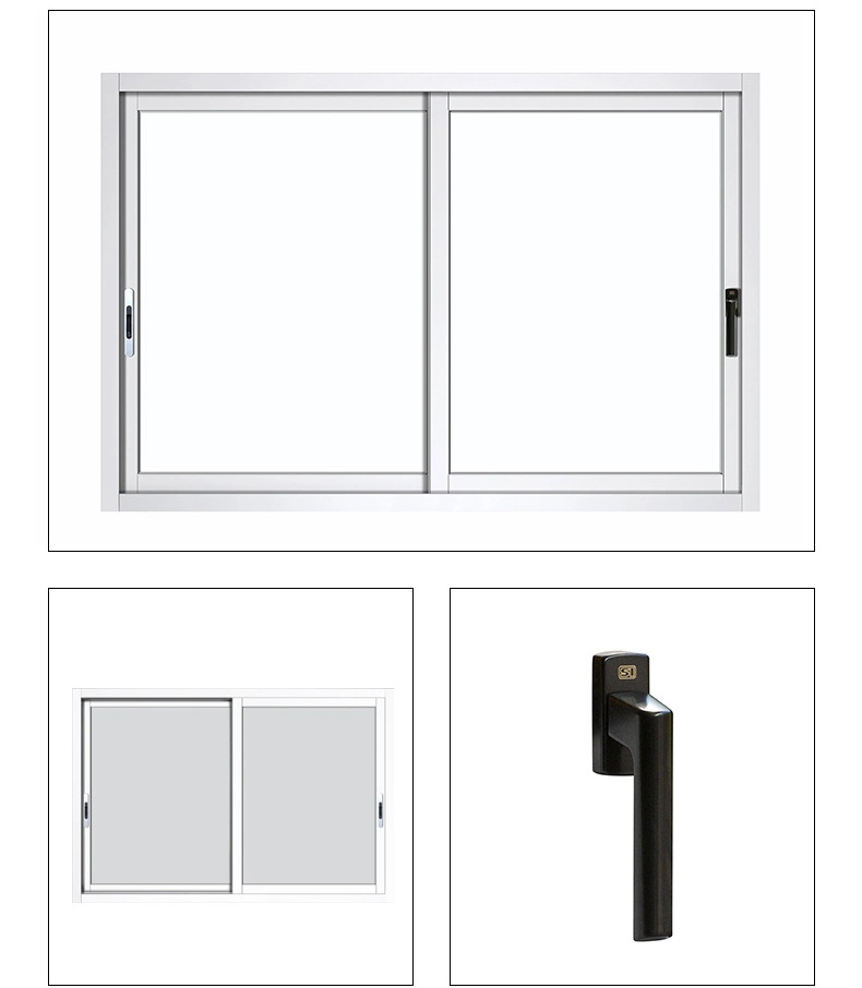 Simple Design Aluminum Sliding Window Casement Glass Casement Windows Building Casement Window with Wind Stay