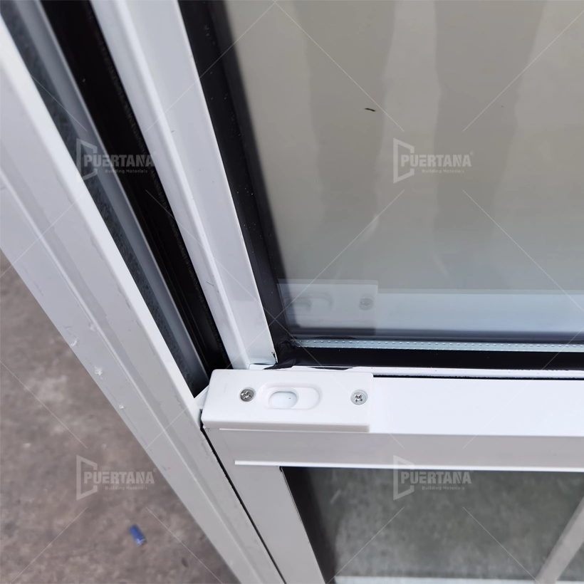 Popular Top Hung Aluminium Window with Security Latch Custom Color Single Hung Windows with Grill Design