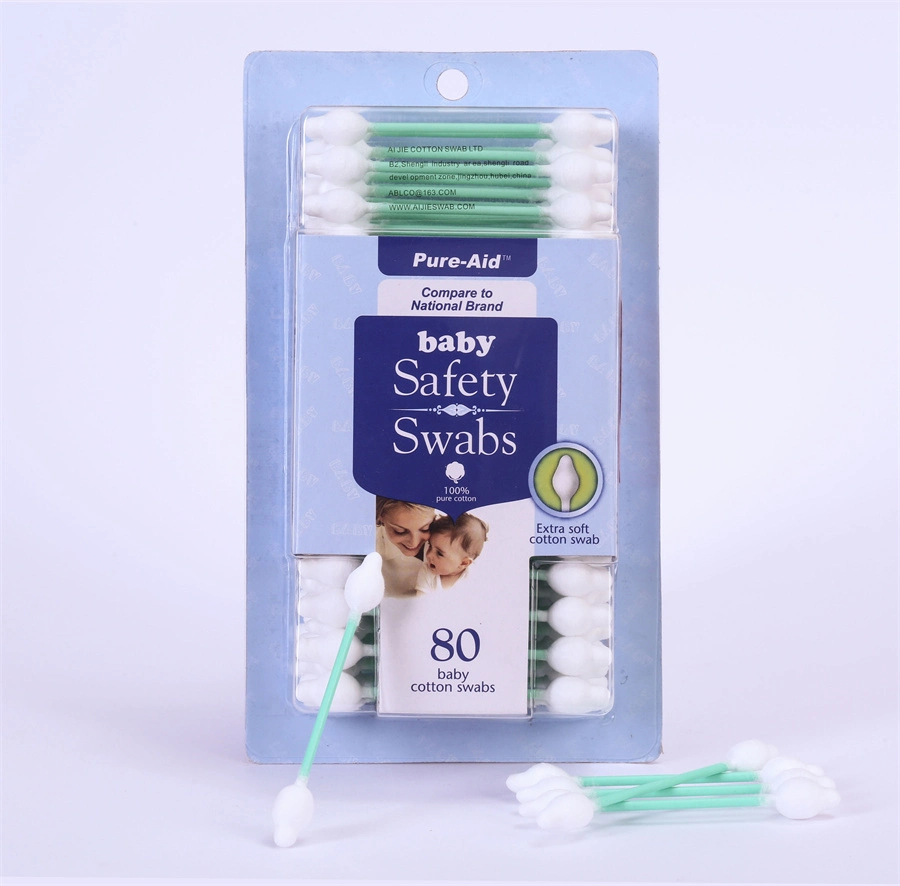 Hot Sale Baby Products Safety Cotton Bud with Blister Pack Packaging
