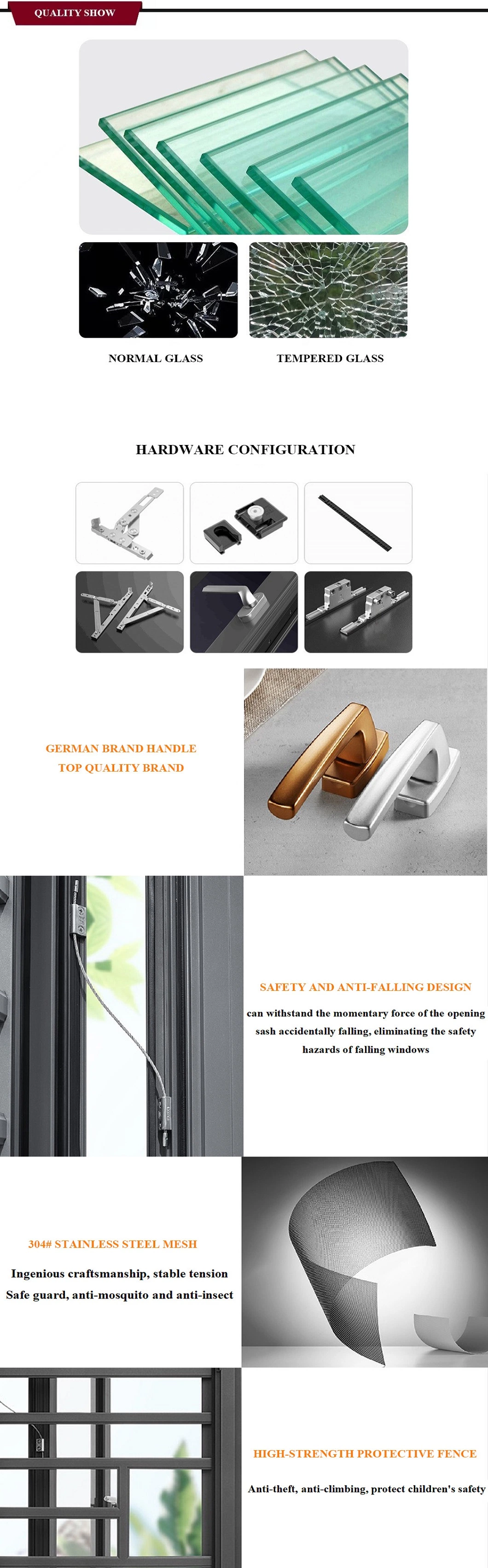 Hot Selling Stay Arms Casement Window and Door Hot Style Used Aluminum Casement Windows Modern French Casement Windows