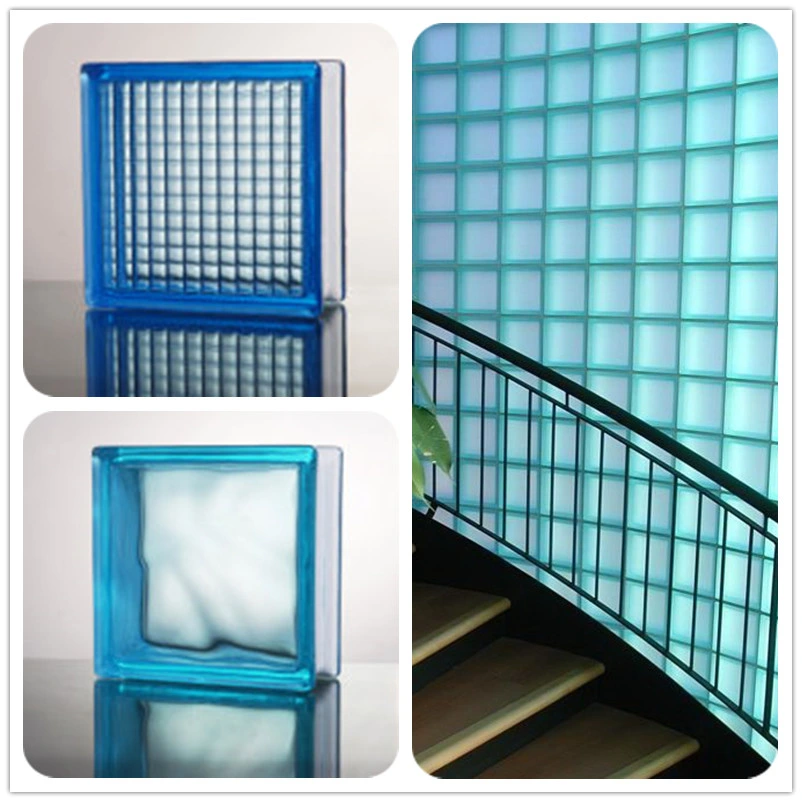 Blue Green Red Pink Color Glass Block 190*190*80mm for Decorative Bathroom Partition Window and Glass Wall From 17 Year Experience Reliable Glass Supplier