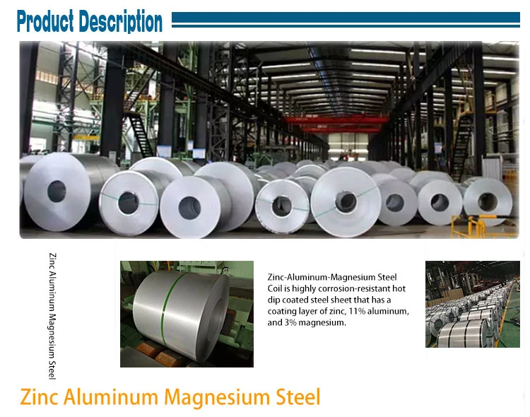 Zinc-Aluminum-Magnesium Steel Coil Price Zn-Al-Mg Steel Coils/Sheet/Plate