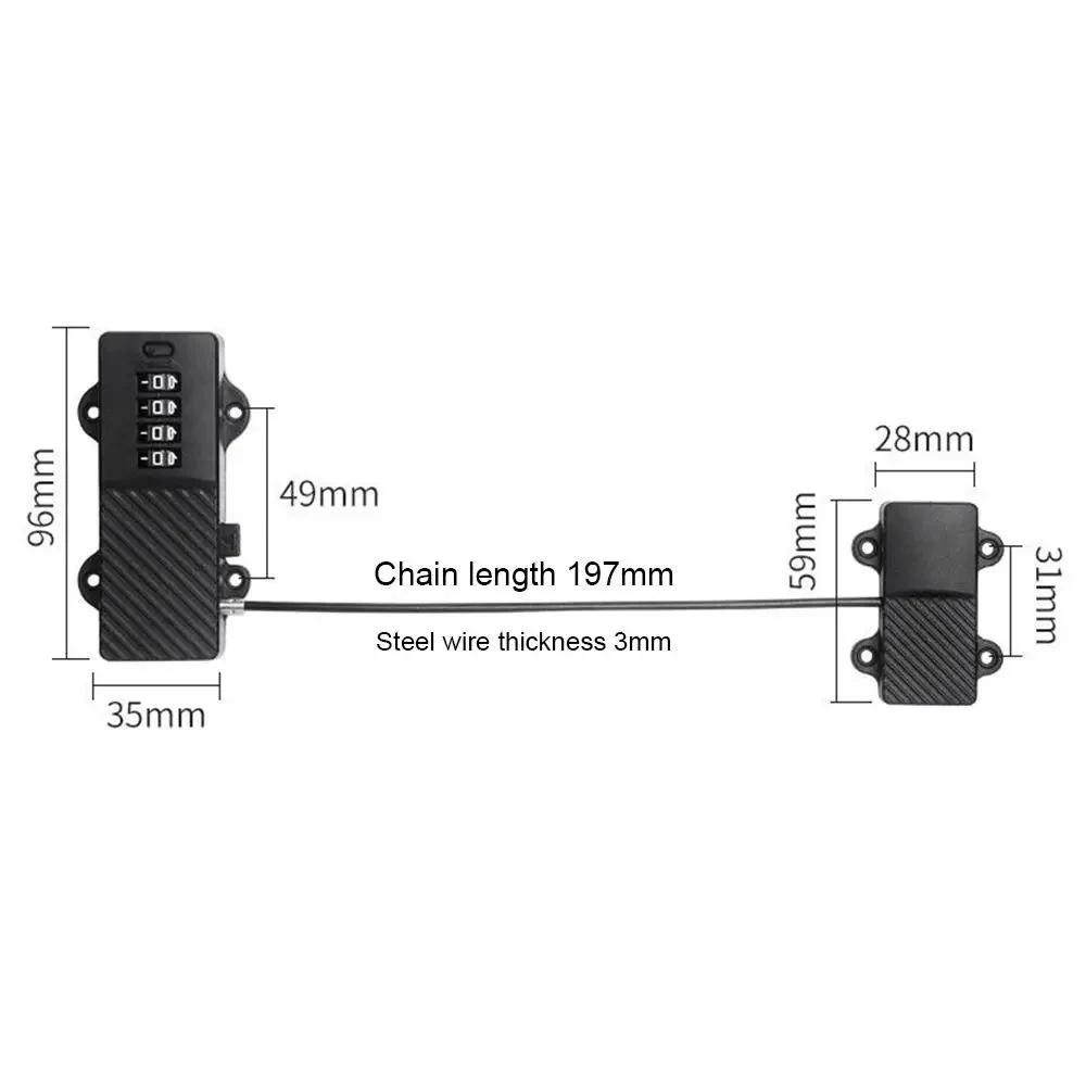 Window Door Opening Restrictor Cable Refrigerator Fridge Freezer Baby Safety Lock for Window