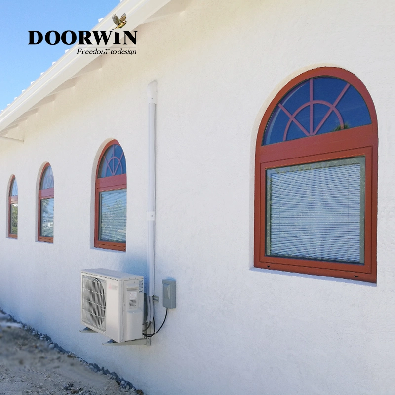 Doorwin Nfrc CE Certificate Residential Double Low-E Glass Dust-Proof House Windows Safety Aluminum Aluminium Metal Special Shape Casement Custom Window