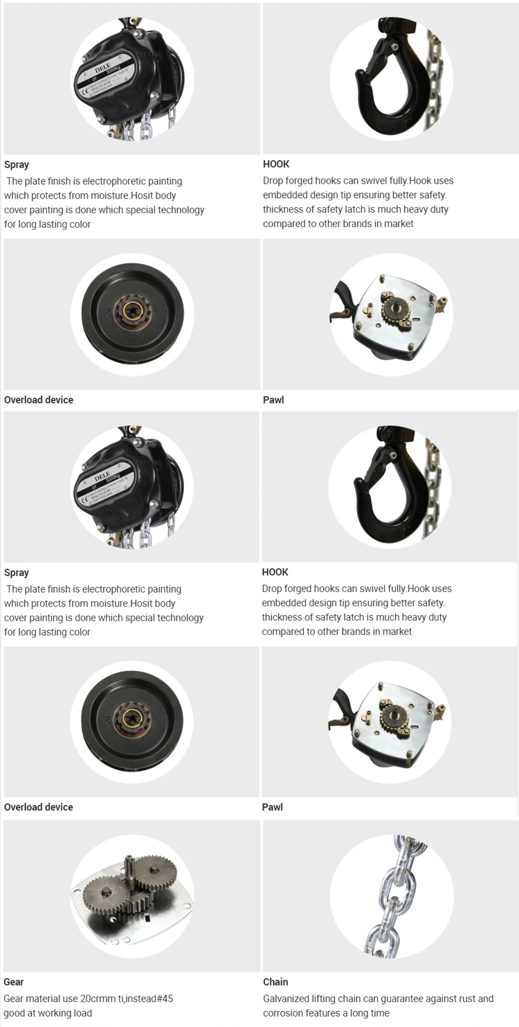 Chain Hoist Price Ergonomic Handle Design for Material Handing