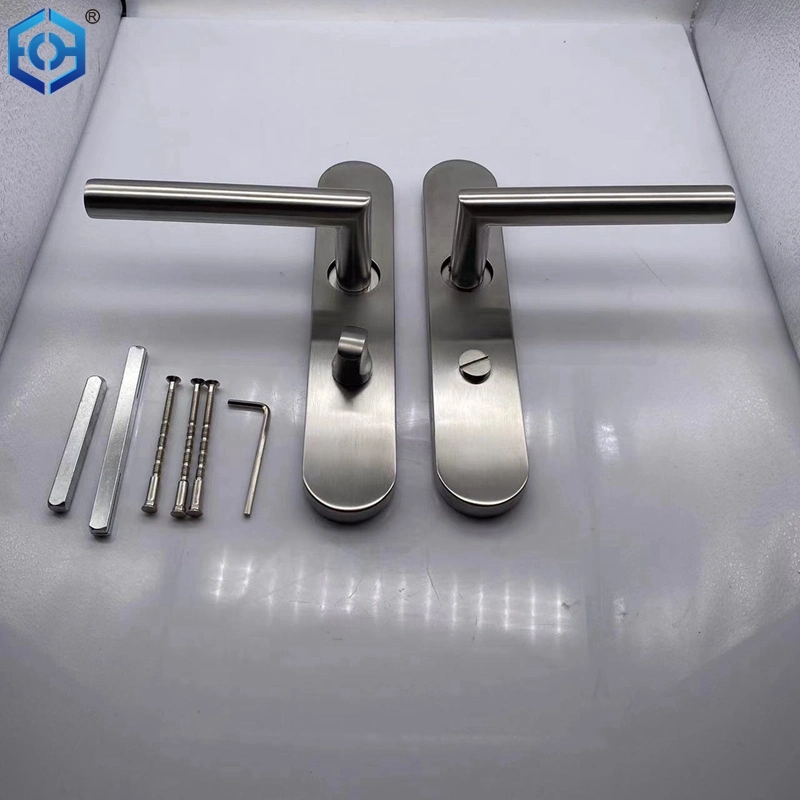 Stainless Steel Bathroom Swing Double Sided Long Plate Type Door Handle Lock