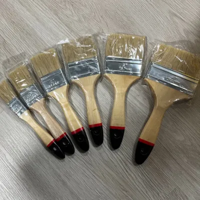 Bristle Painting Brush 1 2 3 4 Inch Wooden Handle Paint Brush