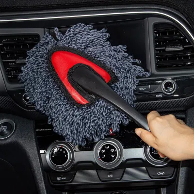 Scratch-Free Large Car Duster Interior Cleaning Brush Auto Detailing Brushes with Extendable Handle for Car Detailing Kit
