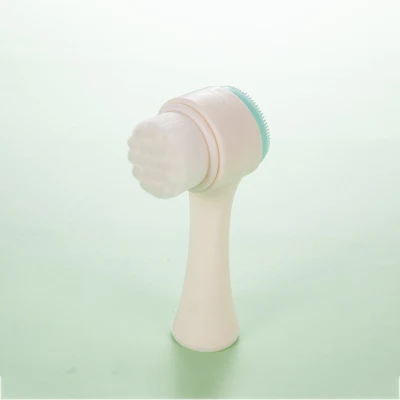 Hot Selling Product Portable ABS PVC Box Double Headed Face Washing Brush