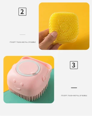 Manufacturer Wholesale Square Love Grooming Tool Cat Dog Pet Bath Brush