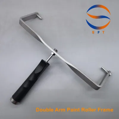 Double Arm Paint Roller Frames with Threaded Plastic Handle