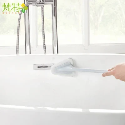Domestic Utility Long Handle Triangle Sponge Floor Brush, Can Be Used for Ceramic Tile Cleaning Brush and Toilet Toilet Brush