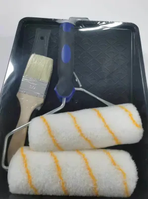 Good Quality 7 Inch Acrylic Fabric with Plastic Handle and Paint Plastic Tray Paint Roller 7 Sets