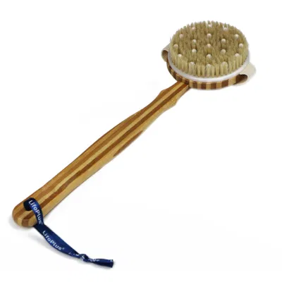 Disassembly Head Bamboo Bath Brush with Massage DOT Skin Scrub Exfoliating Scrubber Back Shower Body Bath Brush