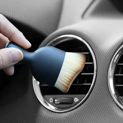 Car Logo Badge Car Interior Cleaning Soft Brush Car Accessories