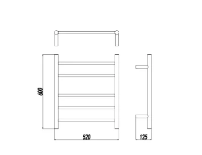 Wall Mounted 304 Stainless Steel Heated Towel Warmer for Bathroom Hot Towel Rack, Heat ED Towel Rail