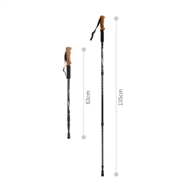 Wholesale Outdoor Ultra-Light Carbon Trekking Pole Telescopic Folding Ultra-Light Trekking Pole Outdoor Camping Equipment