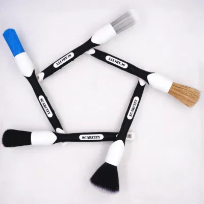 Car Detailing Wash Brush Kit Cleaning Boar Hair Brush Auto Detail Tools Product Wheel Dashboard Brush