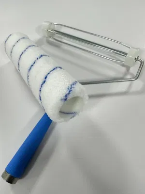 Free Sample Popular Pattern Paint Roller Brush with Plastic Handle Paint Tool for House Painting