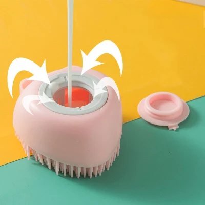 Manufacturer Wholesale Square Love Grooming Tool Cat Dog Pet Bath Brush