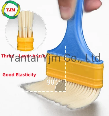 Hot Deals 1&quot;/2&quot;/3&quot;/4&quot; Good Quality Flat Paint Brush with Plastic Handle, for DIY Painting, Paint Brush, Oil Brush, Dust Cleaning, Industrial Implant Brush
