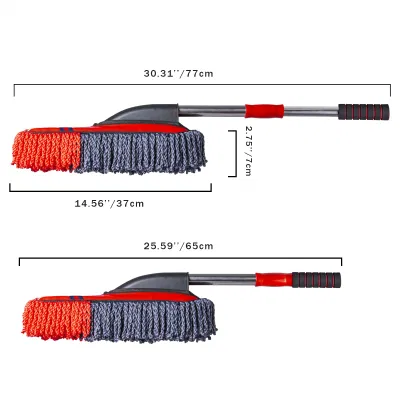 Scratch-Free Medium Car Duster Interior Cleaning Brush Auto Detailing Brushes with Extendable Handle for Car Detailing Kit