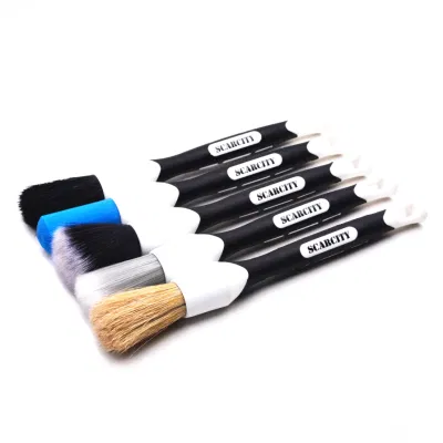 5 Pieces Car Detailing Brush Set, Car Interior Cleaning Kit, Different Sizes Automotive Detail Brushes Perfect for Auto