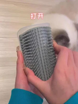 Table Corner Pet Duster Cat Scrubbing Brush Massage Brush Tickle Dispenser Pet Silicone Comb Cat Hair Brush