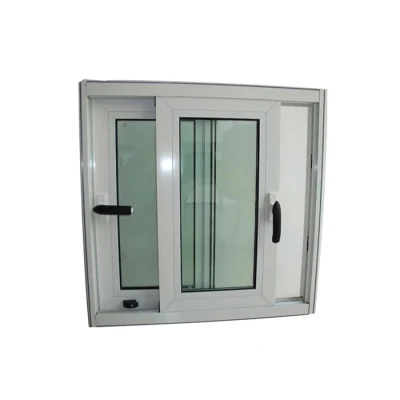 2022 Space Saving CE Approved Touch Lock Clear Float Glass UPVC Sliding Iron Window Grill Color Frame for Office Building