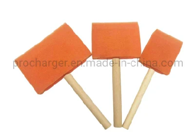 Factory Price Good Quality 1&quot; to 4&quot; Foam Painting Brush with Wooden/Plastic Handle