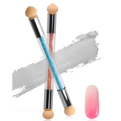 Double Head Nail Brush Set Gradient Spong Nail Art Brushes Pen