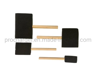 Factory Price Good Quality 1&quot; to 4&quot; Foam Painting Brush with Wooden/Plastic Handle