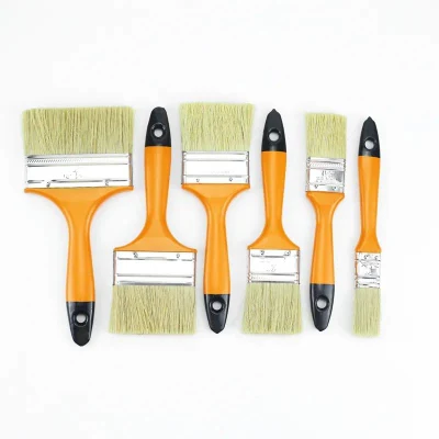 2022China Local Factory Plastic Handle Natural Soft Bristle Brush Small Paint Brush Different Size Paint Brush