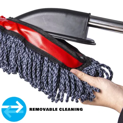 Scratch-Free Medium Car Duster Interior Cleaning Brush Auto Detailing Brushes with Extendable Handle for Car Detailing Kit