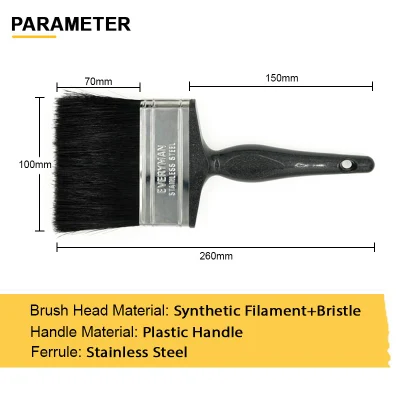 MSN Synthetic Filament Bristle Mixed Plastic Handle Professional Paint Brush